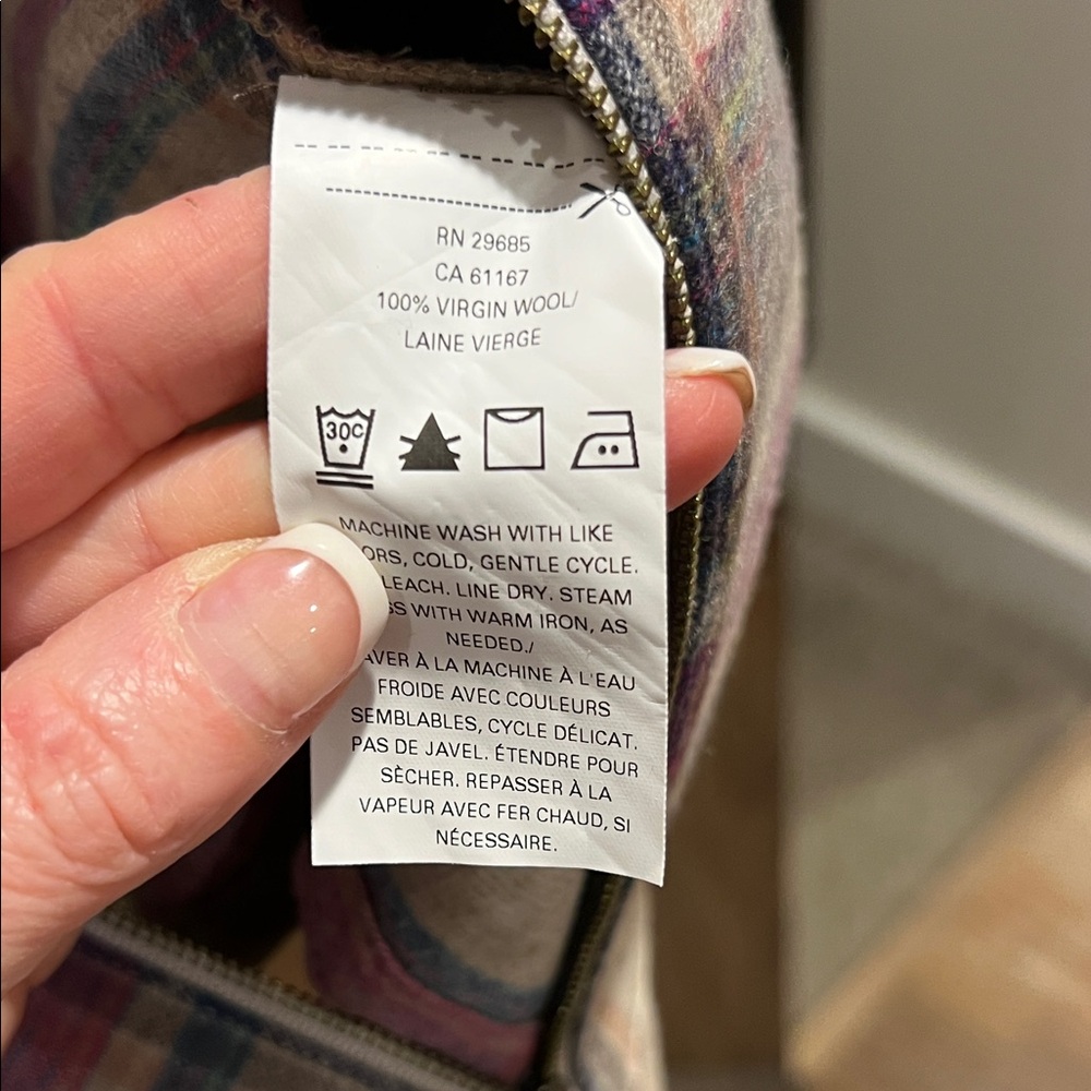 $179 Pendleton 100 % Wool Multi Plaid Stripe Full… - image 6